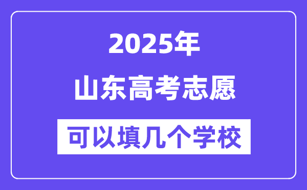 2025山东高考自愿能够填几个黉舍？附具体填报流程