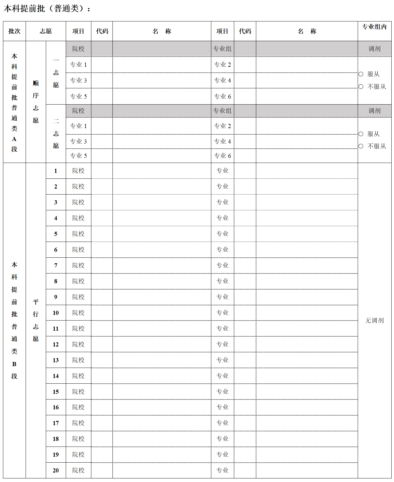 2026年北京高考自愿表格填写范本(附查找进口及自愿数目)