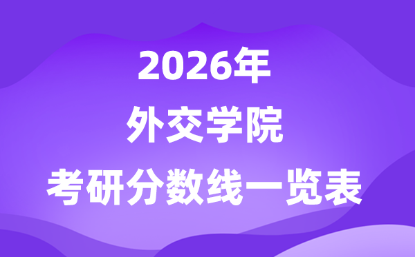 交际学院2026考研分数线一览表（含2025年复试线）