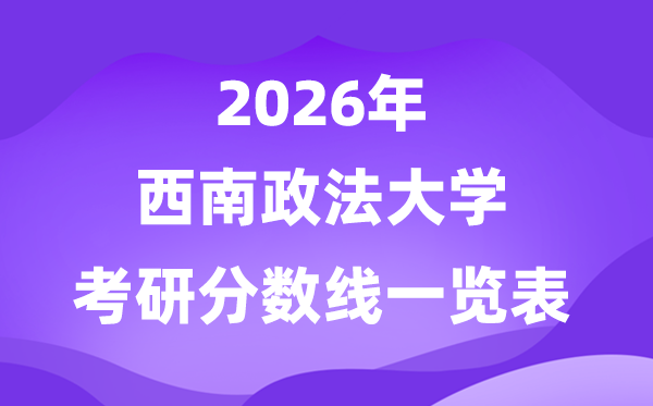 东北政法大学2026考研分数线一览表(含2025年复试线)
