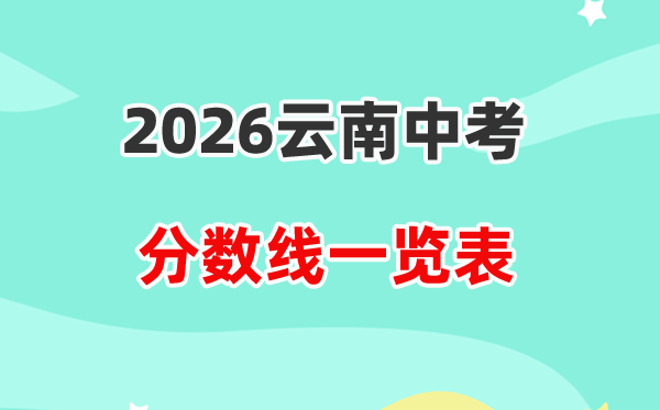 2026云南省各地市中考登科分数线汇总表,积年分数线一览