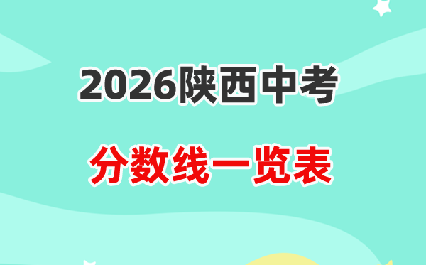 2026陕西省各地市中考登科分数线汇总表,积年分数线一览