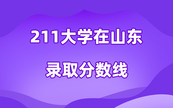 211大学在山东登科分数线及位次一览表（2026参考）