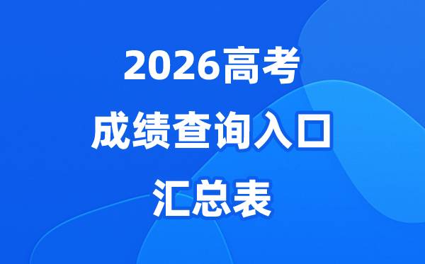2026年天下高考绩绩查问进口汇总表（31省完全版）