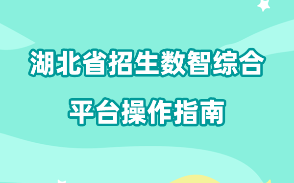 2026年湖北省招生数智综合平台怎样用（附平台操纵指南）